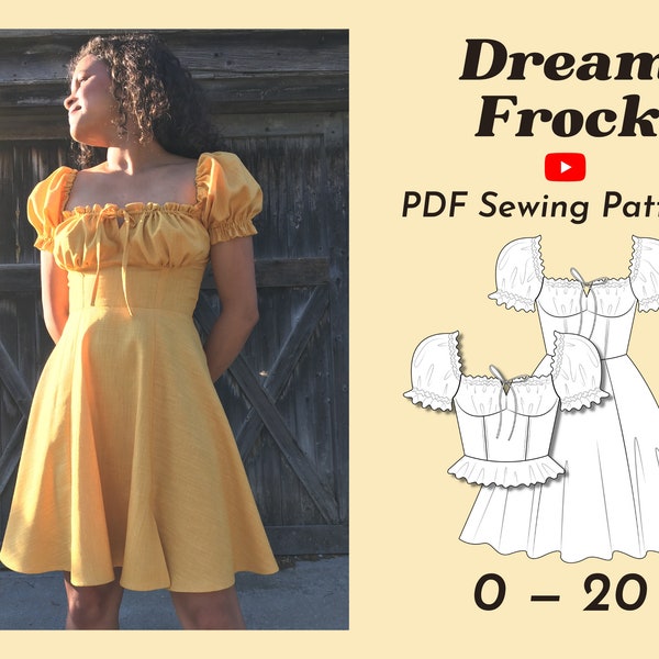 Milkmaid Sewing Pattern with video tutorial