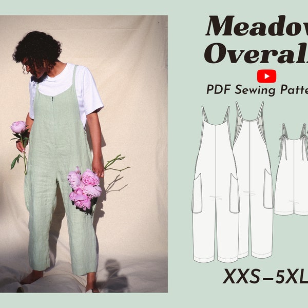 Combinaison salopette | Patron de couture numérique PDF pour salopette Meadow