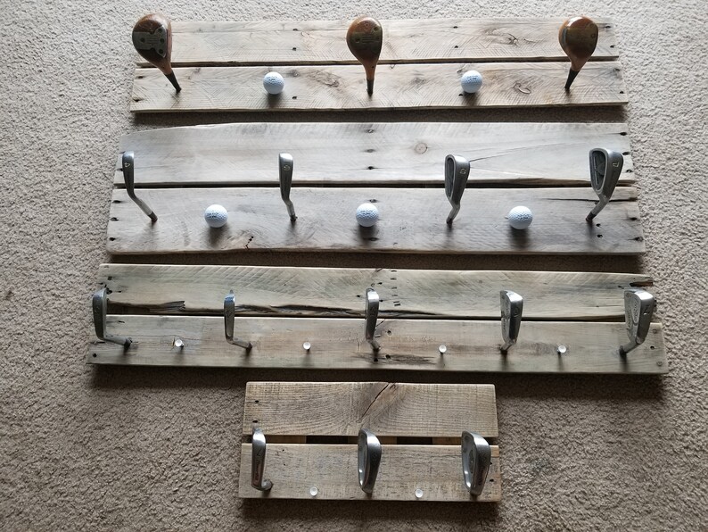 Pallet Golf Club Coat/Hat Rack Etsy