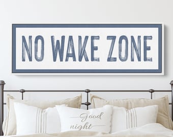No Wake Zone Sign | Sign Above Bed For Lake House | Nursery Decor | Lake Wall Art