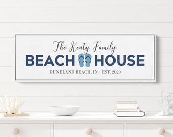 Personalized Beach House Sign | Beach House Wall Decor | Beach House Gift | Custom Beach House Sign |  Beach Home Decor