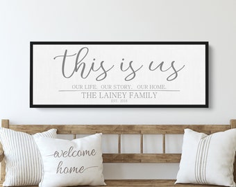 This Is Us Sign | Family Name Sign | Last Name sign | Family Wall Art | Above the Couch