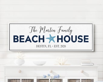 Personalized Beach House Sign | Beach House Wall Decor | Beach House Gift | Custom Beach House Sign |  Beach Home Decor