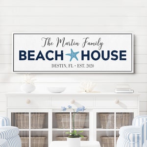 Personalized Beach House Sign | Beach House Wall Decor | Beach House Gift | Custom Beach House Sign |  Beach Home Decor