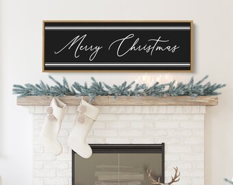 Merry Christmas Wall Hanging | Holiday Art | Decoration Idea For Mantle | Christmas Gift | Sign For Holidays