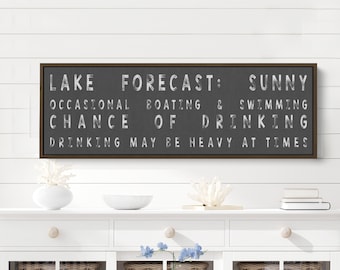 Lake Forecast Wall Canvas- Lake or Beach Home Decor