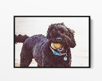 Make Your Custom Pet Portrait Painting | Custom Dog Watercolor Printed On Canvas