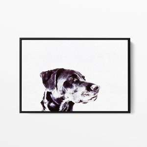 Custom Pet Watercolor Drawing Printed On Canvas | Dog Memorial Art Gift