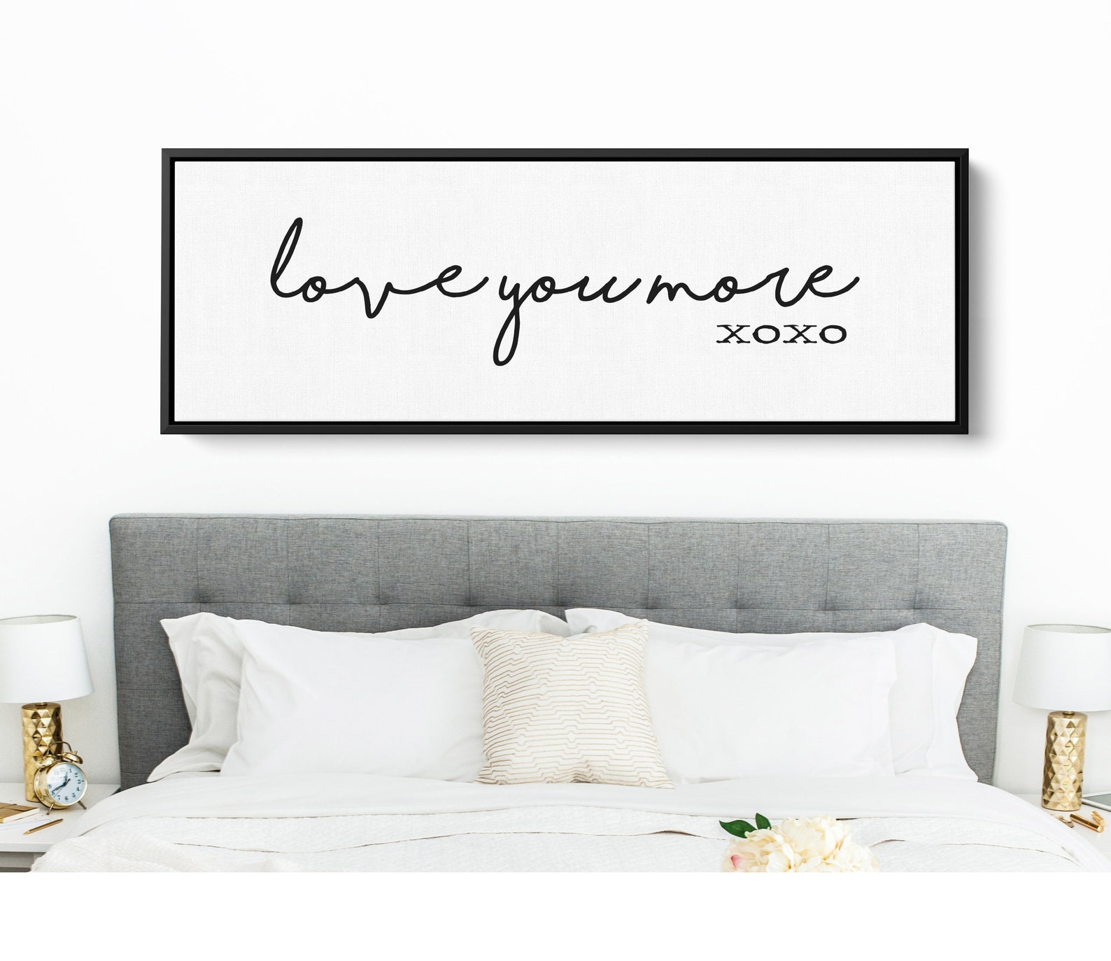 Love You More Master Bedroom Wall Decor | Etsy