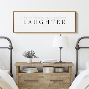 EE Cummings Canvas Sign &#39;The Most Wasted of All Days&#39; | Inspirational Wall Art | Home Decor | Gift for Her | Typography | Motivational Quote