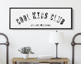 Cool Kids Club, Playroom Wall Decor, Bedroom Art, Wall Decor for Children