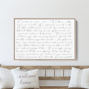 Welcome to Our Home Wall Art | Entryway Wall Decor | House Warming Gift | Welcome to Our Home Framed Sign |  Home Wall Decor