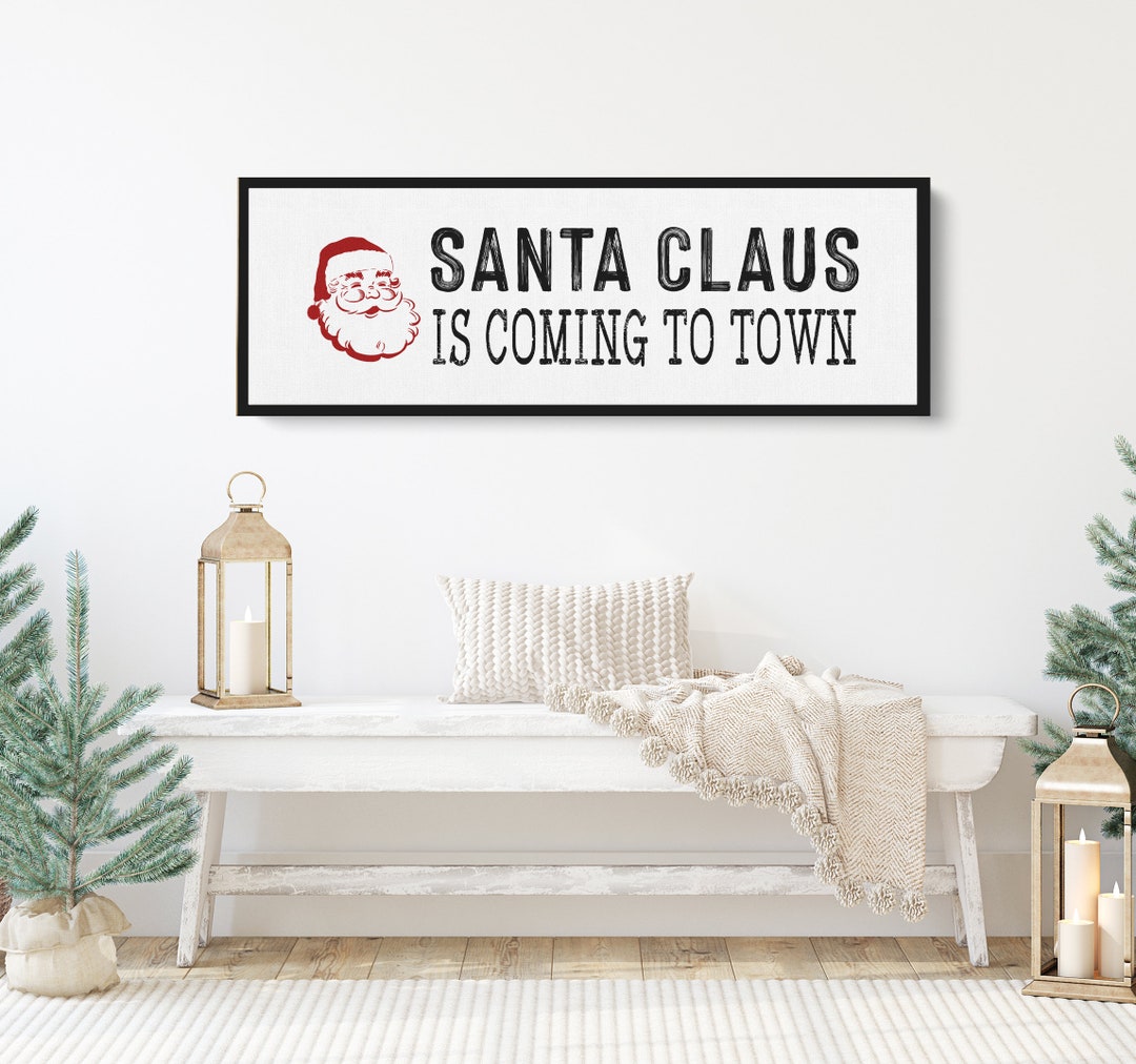 Santa Claus is Coming to Town Canvas | Christmas Decor | Modern ...