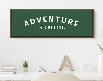 Adventure is Awaiting, Playroom Wall Decor, Bedroom Art, Wall Decor for Children's Rooms, Boy Bedroom Sign, Girl Bedroom Wall Canvas