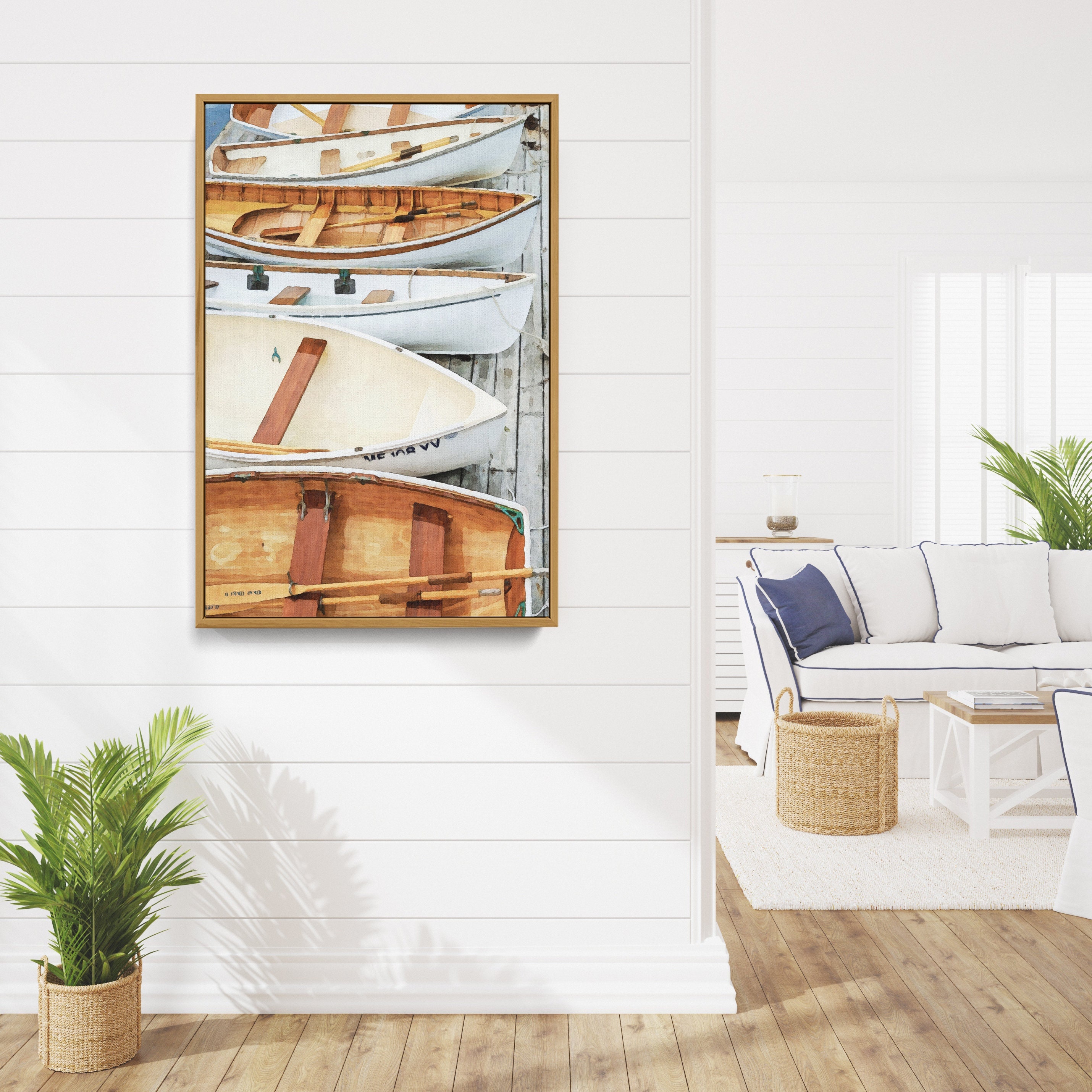 Nautical Decor Gift for Him | Beach Decor Wall Art | Wooden Boats With