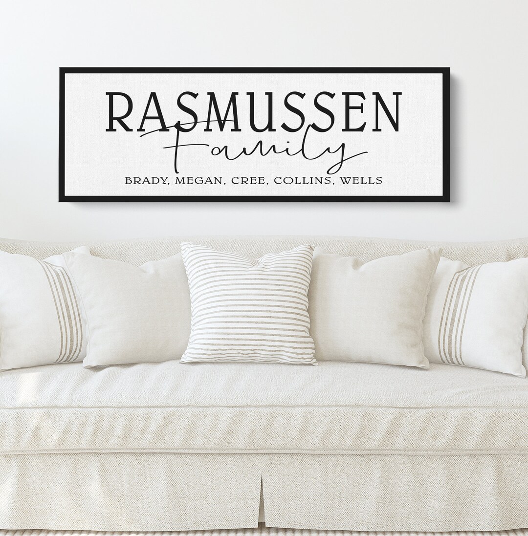 Last Name Sign | Family Established Sign Blended Family Sign ...