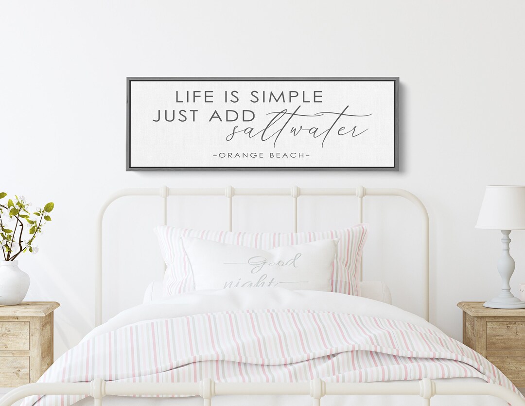 Beach House Sign | Life is Simple | Just Add Saltwater | Beach House ...