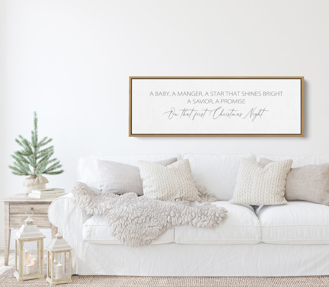 Christian Christmas Wall Decor Holiday Wall Art for Over the Fireplace