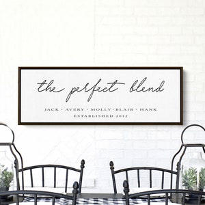 The Perfect Blend Family Established Sign | Blended Family Sign | Second Marriage Gift