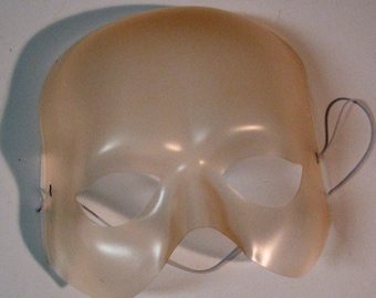Transparent Unpainted Oversize Half Mask with Elastic Paint Your Own