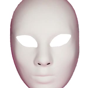Paint/Decorate Your Own Full Face Paper Mache Unfinished Mask with Elastic