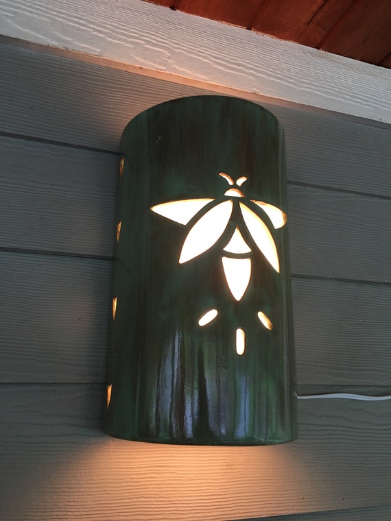Firefly Outdoor Wall Sconces Exterior Lighting Ceramic Dark Sky Outside Lights Coastal