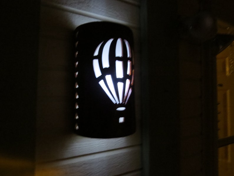 Hot Air Balloon Ceramic Wall Sconce Outdoor Lighting Image 0