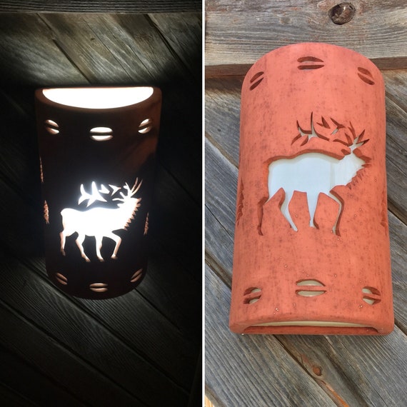Elk Outdoor Wall Sconce Log Cabin Lighting Image 0
