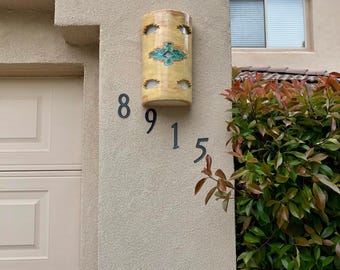 Handmade Southwestern (Native Cloud) Ceramic Wall Sconce, Dark Sky Lighting