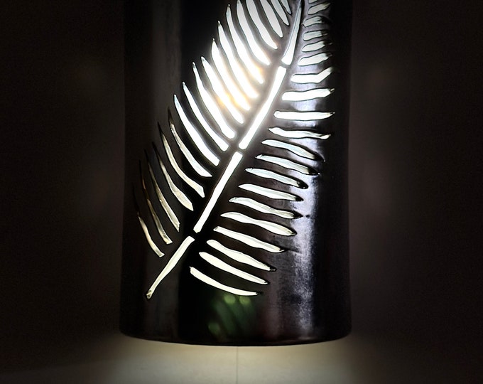 Coastal Palm Leaf Wall Sconce for Exterior or Interior Decor - Fern Leaf - Dark Sky Lighting - Porch or PatioLighting - Wall Art  - Color