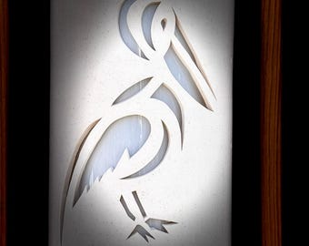 Ceramic Wall Sconce: Pelican Bird Coastal Light (Outdoor Ready)