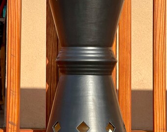 Handcrafted Ceramic Hourglass Wall Sconce – Custom Outdoor Lighting