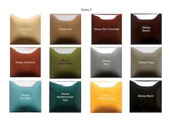 NOT FOR SALE - For Online Reference only - Ceramic Glaze Color Chart - Fired Ceramic Glazes for color choice