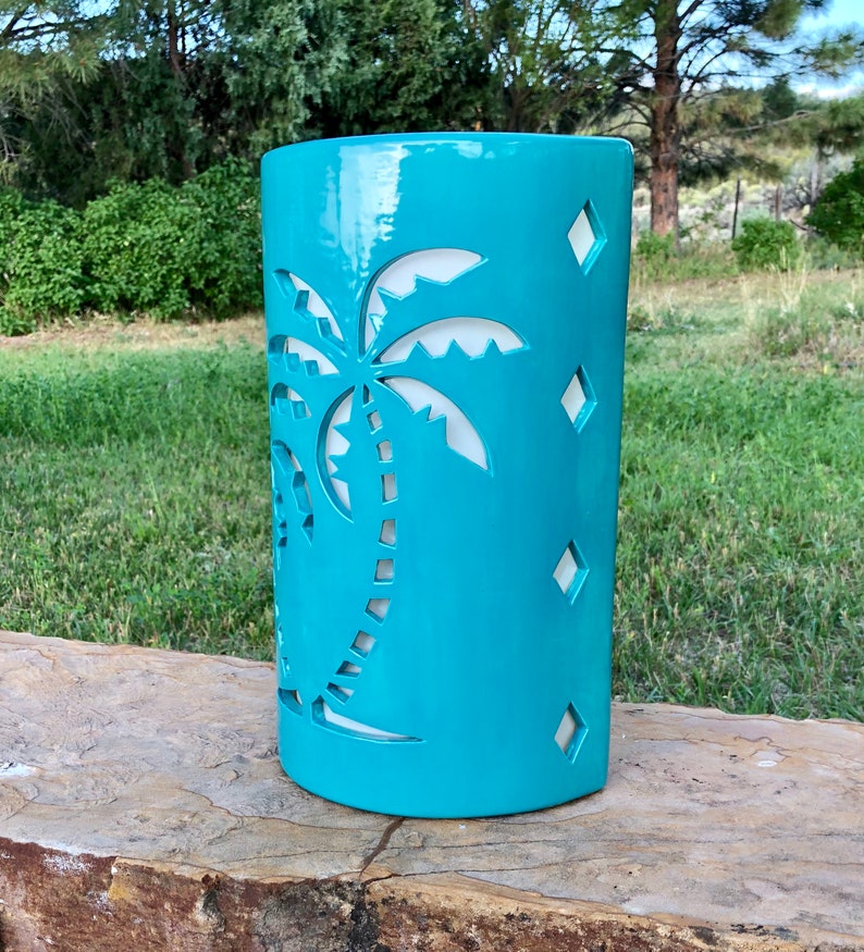 Palm Tree Outdoor Wall Sconce Coastal Wall Light Beach House Etsy
