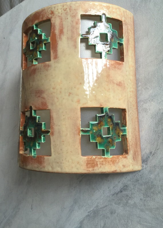 Southwest ceramic wall sale sconces