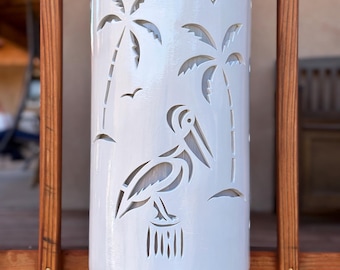 Handmade Pelican Ceramic Wall Sconce – Coastal Beach House Lighting