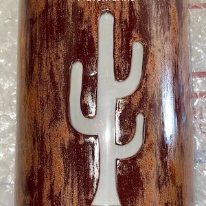 Saguaro Cactus Outdoor or Indoor Ceramic Wall Sconce - Southwestern Exterior Lighting - Dark Sky Lighting - Custom made Lighting -Wall Light