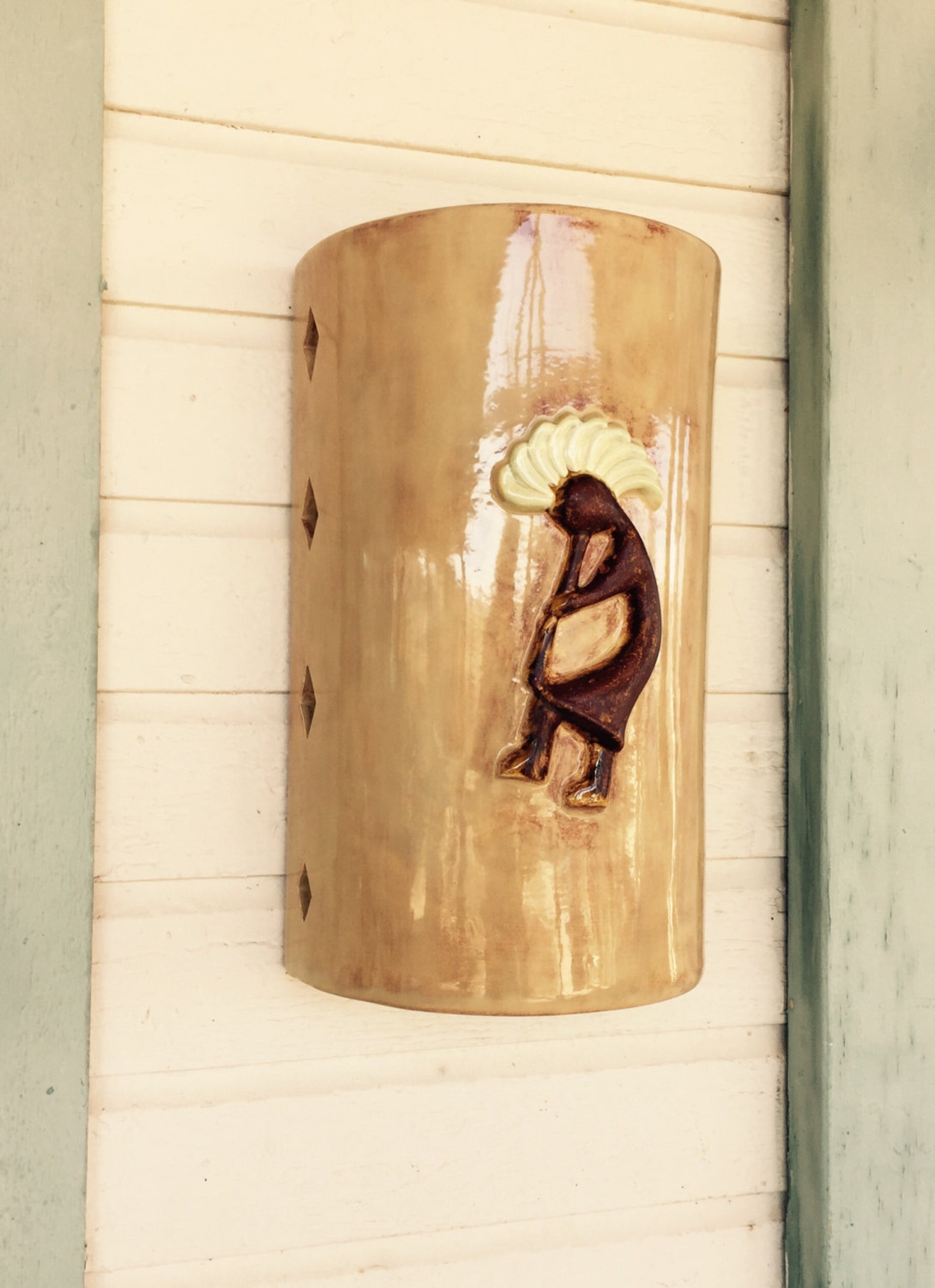 Kokopelli Outdoor Wall sconce Exterior Lighting Southwestern Etsy