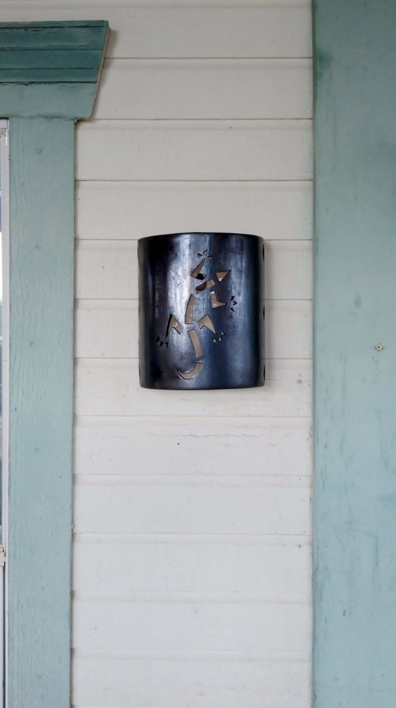 Southwestern Outdoor Gecko Wall Sconce Luz de pared exterior | Etsy