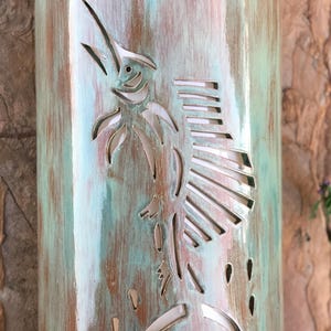 Handmade Ceramic Wall Sconce – Swordfish Design, Weatherproof Outdoor Nautical Lighting
