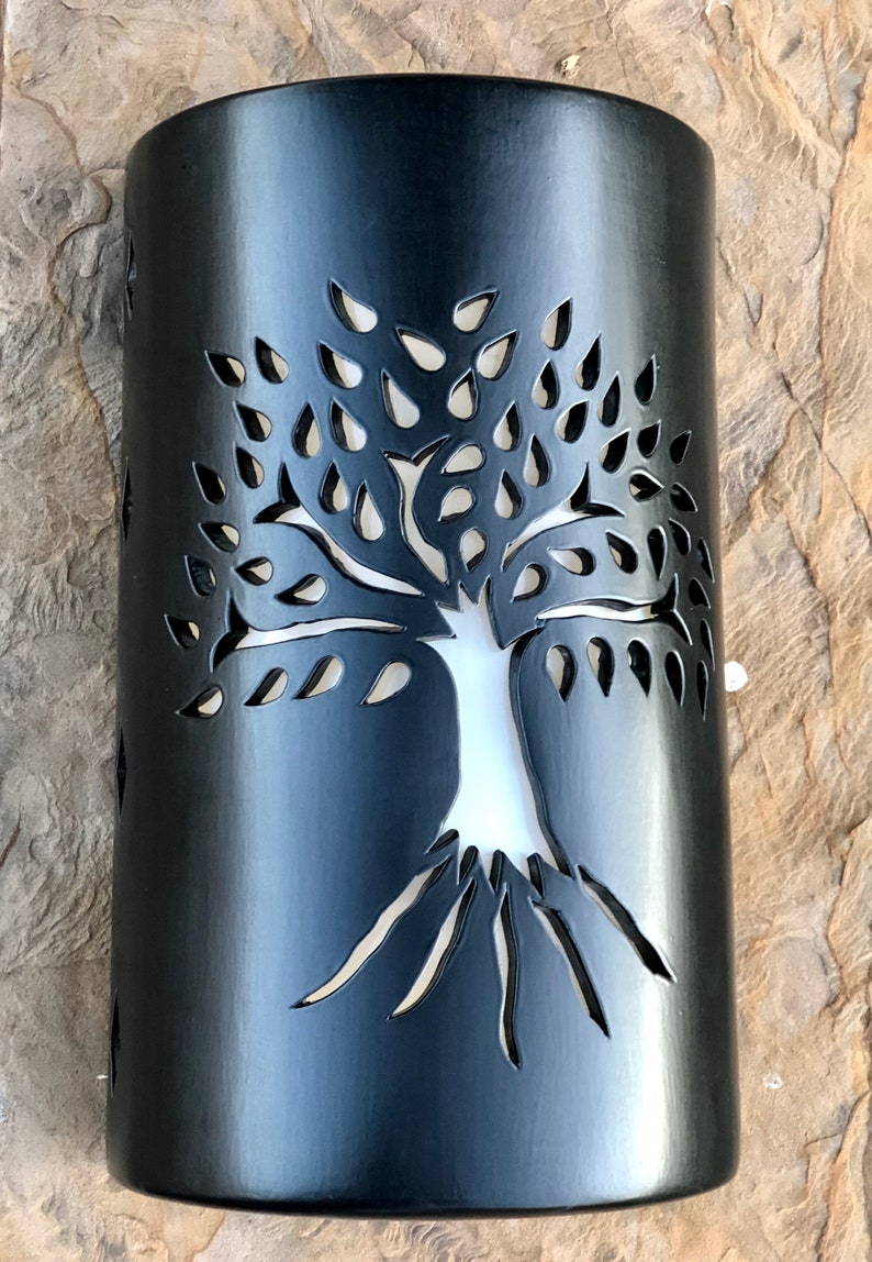 tree of life outdoor wall art on Tree Of Life Outdoor Ceramic Wall Sconce Exterior Wall Etsy