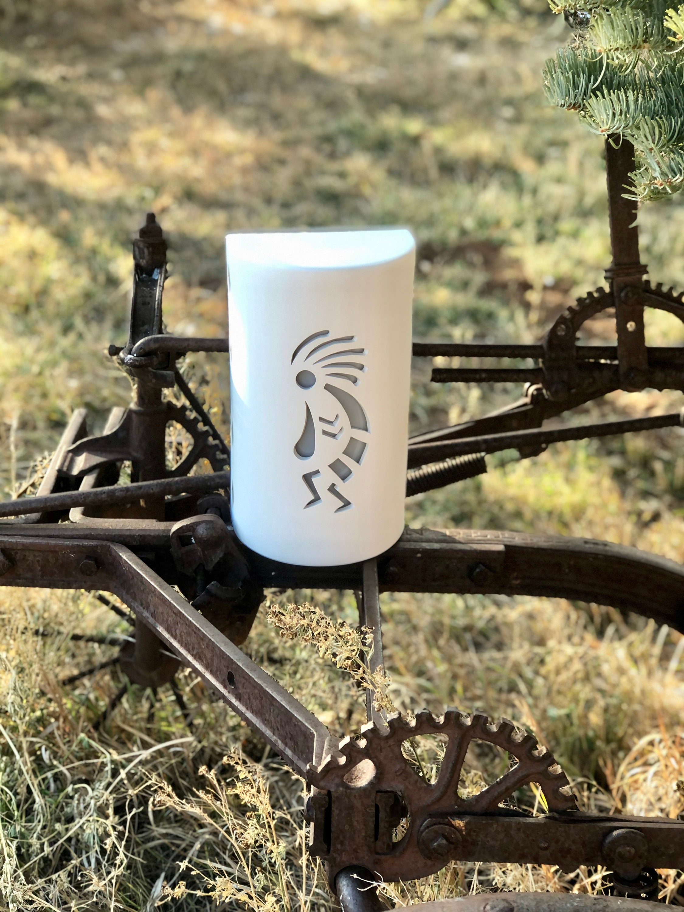 exterior wall decor on Southwestern Kokopelli Outdoor Wall Sconce Light Exterior Etsy