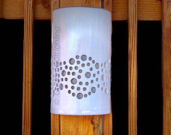 Coastal Ceramic Wall Sconce: Ocean Bubble Design, Handmade Indoor or Outdoor