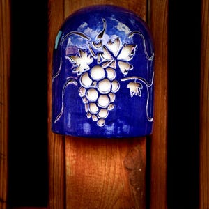 Ceramic Wall Sconce: Mediterranean Grape Vine Style (Custom Made)