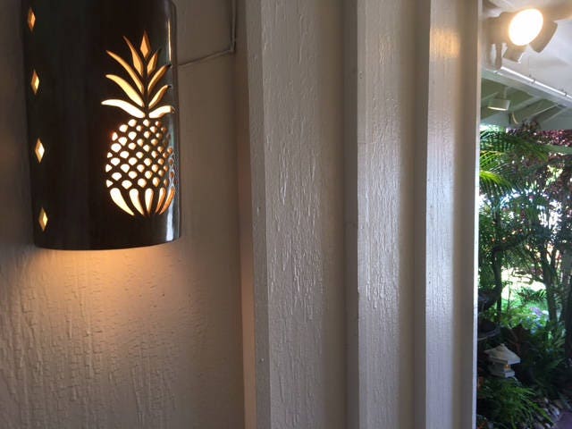 Pineapple Wall Sconce for Your Tropical Exterior Decor Coastal