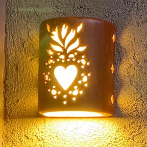 Handmade Ceramic Milagro Wall Sconce – Customizable Southwestern Decor