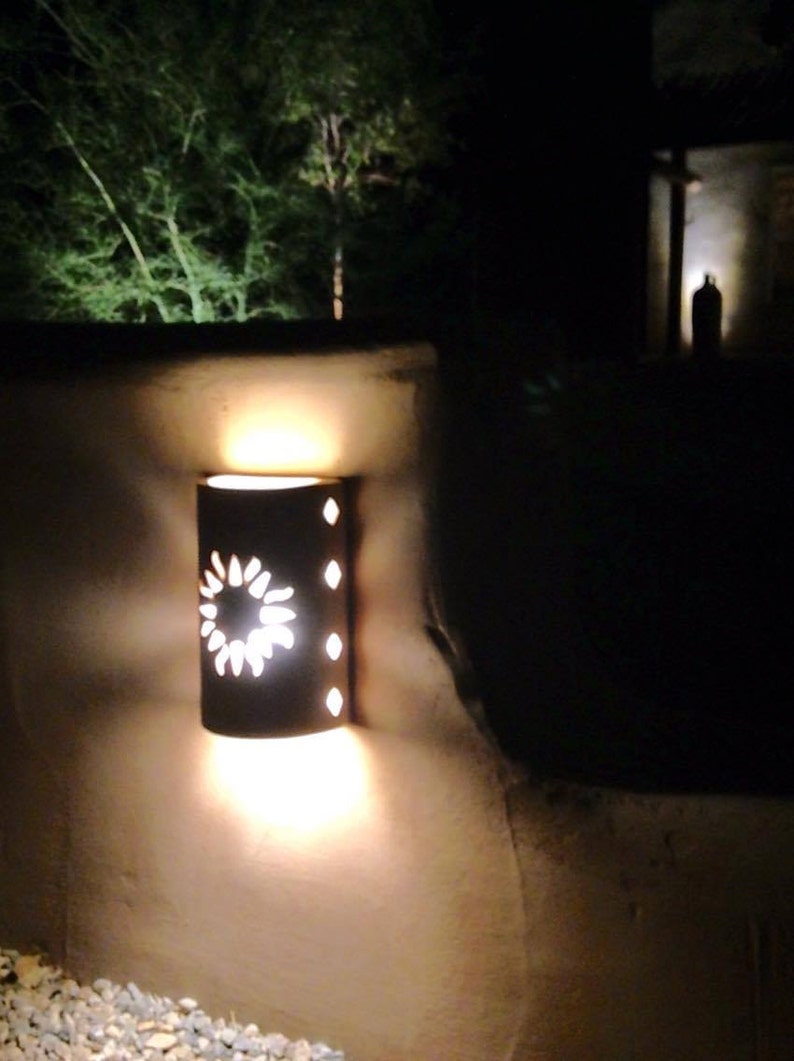 Wall Light New Sun Southwestern Lighting Outdoor Sconce Exterior Curb Appeal Santa Fe Rustic Decor