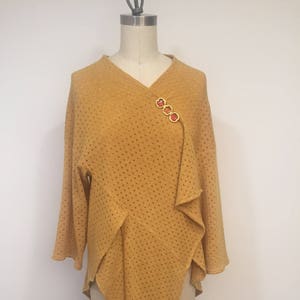 Yellow Jacket With Metalic Strip, Knit Fabric Jacket, Summer Jacket, Bolero, Cardigan, Sweater, Blazer