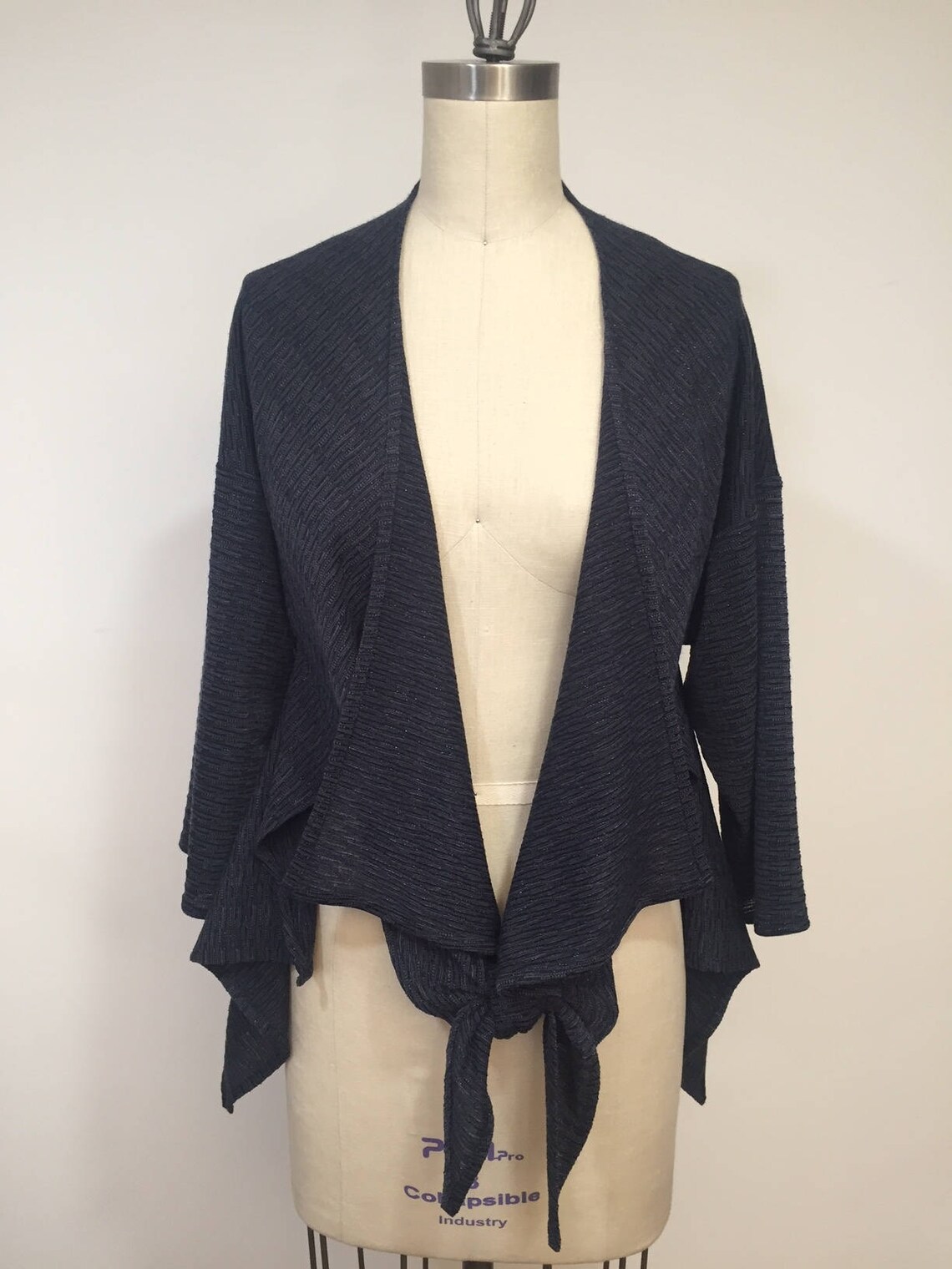 Navy Jacket, Navy Knit Fabric Jacket, Navy With Metalic Strip Jacket ...