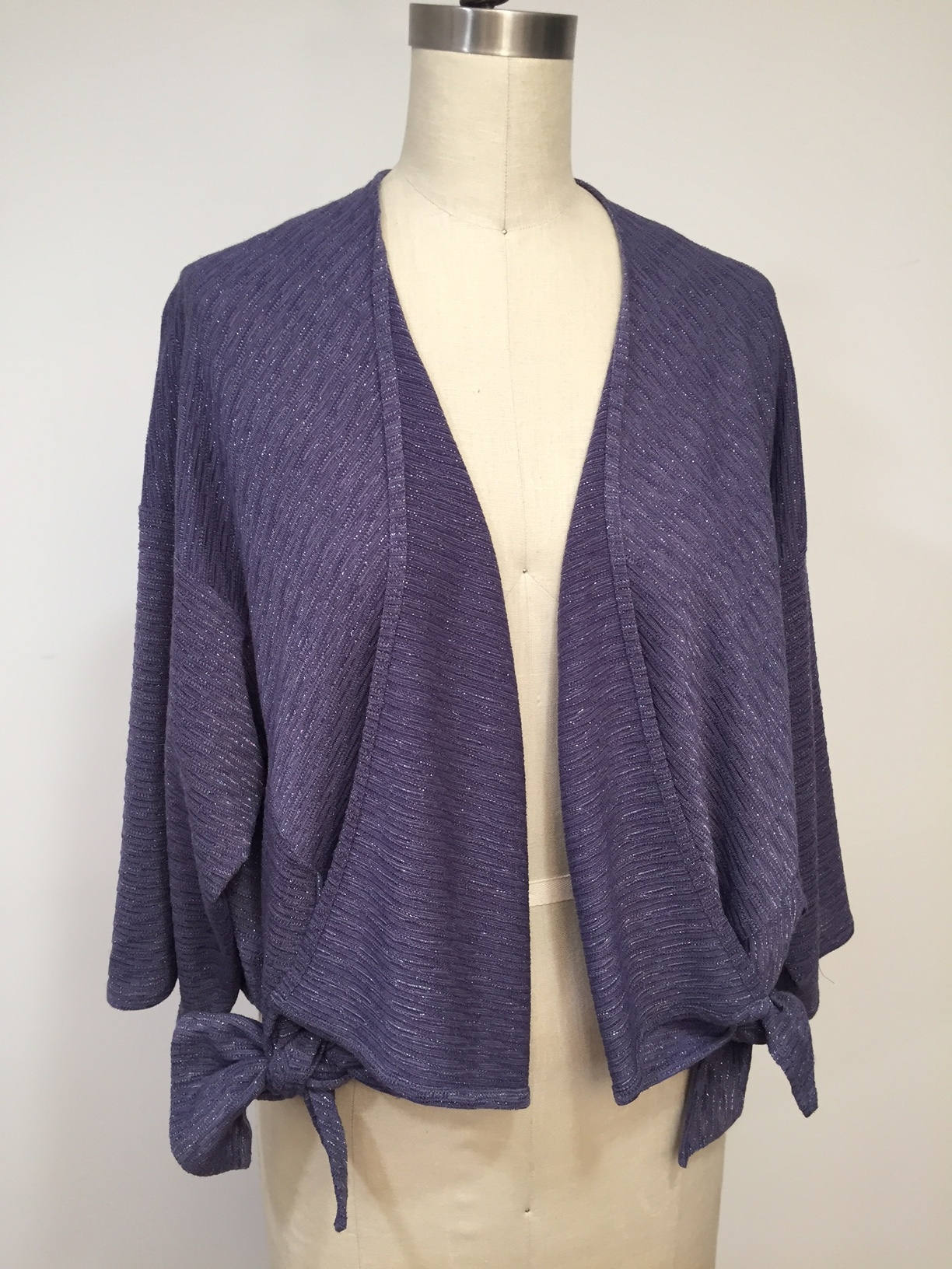 Lavender Jacket With Metalic Strip, Knit Fabric Jacket, Summer Jacket ...